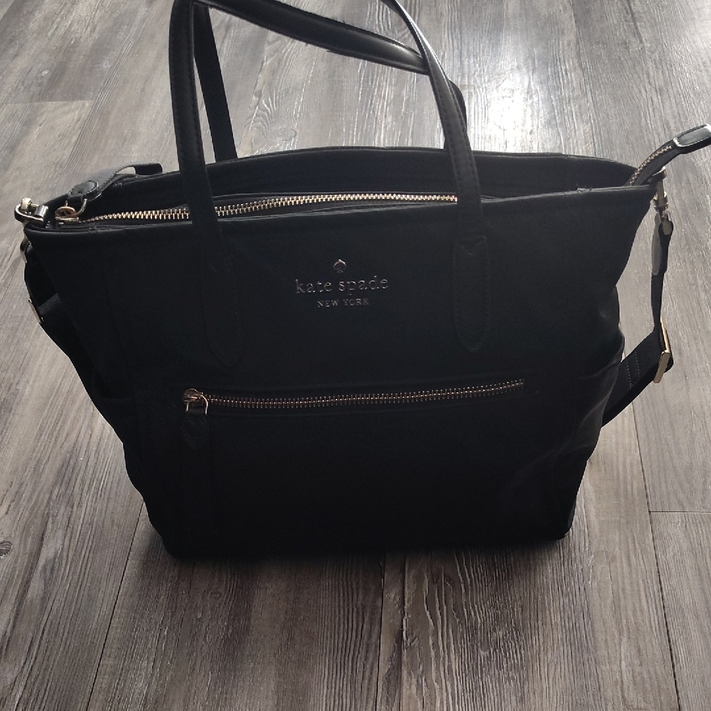 Kate Spade Black Tote with Gold Accents